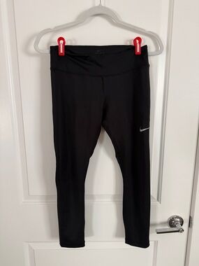 Nike Black Dri-FIT Workout Leggings with Subtle Logo